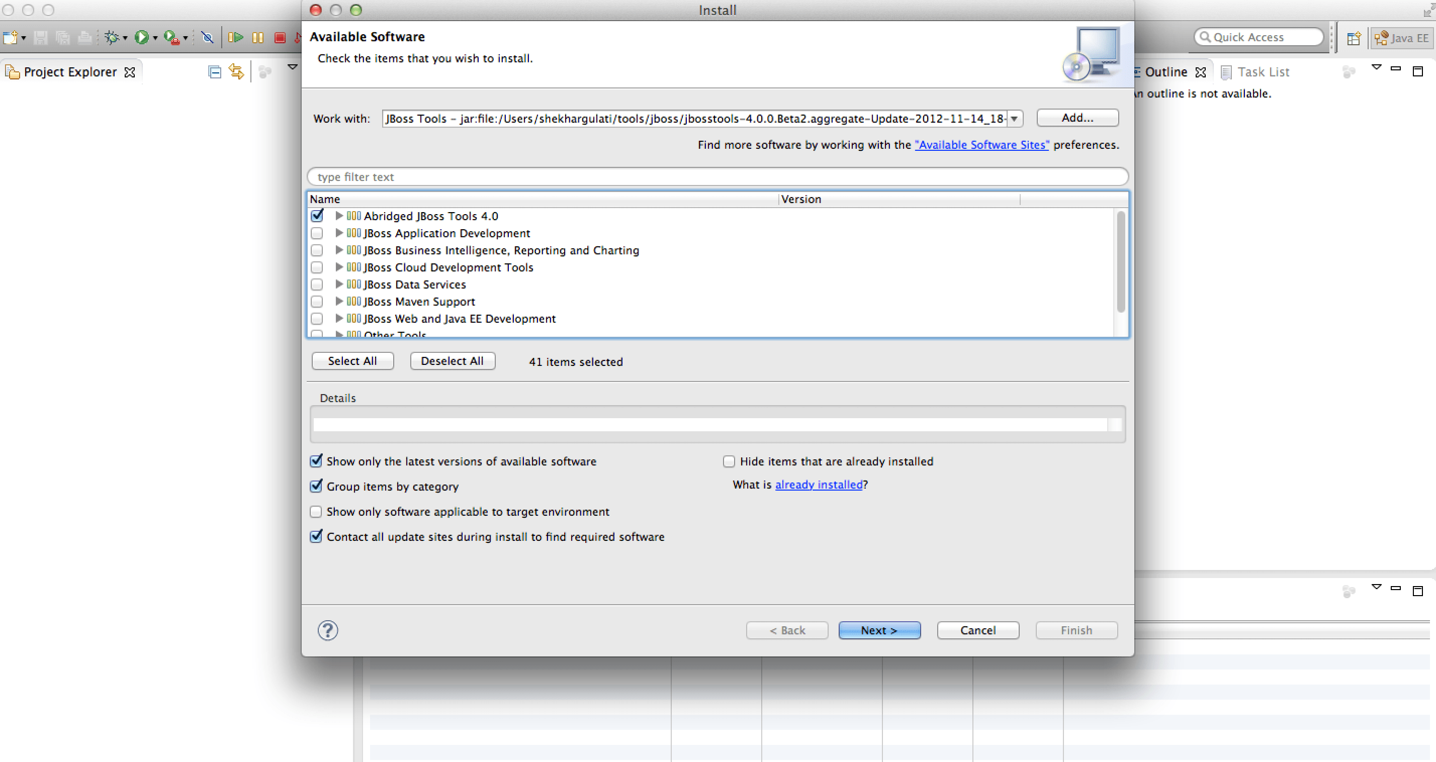 Installing JBoss Tools via Eclipse Plugin Shekhar Gulati