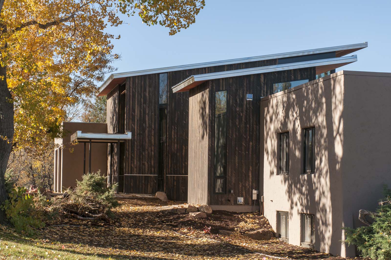 Modern remodel on a traditional adobe home in Spanish HIlls, Boulder County Sheldon Builders