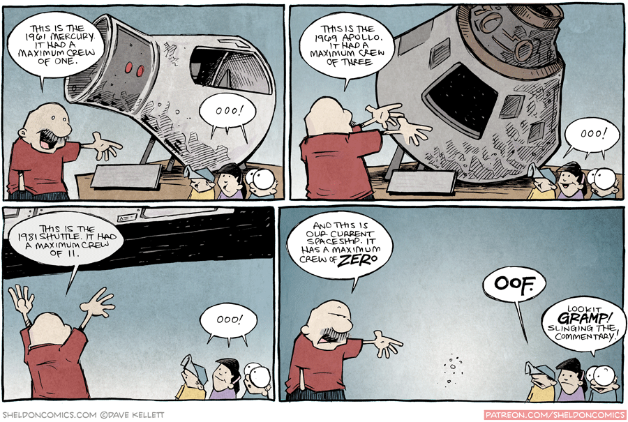 Space Race Sheldon® Comic Strip
