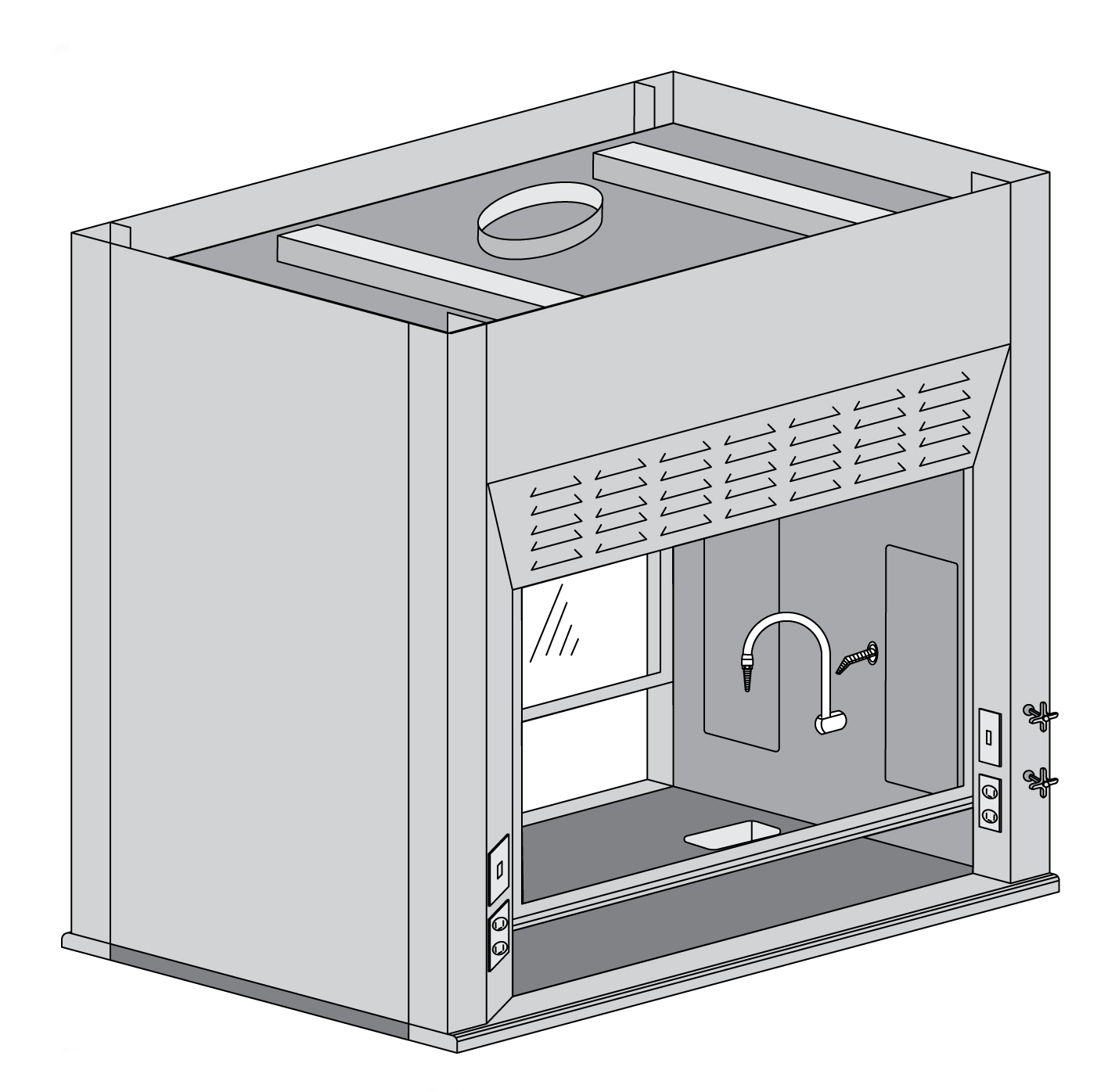 DoubleSided Fume Hood Teacher Demonstration Sheldon Laboratory Systems