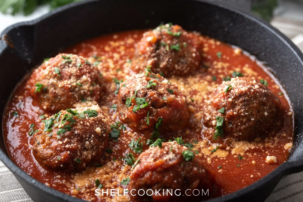 Easy Baked Meatballs Recipe Make Pasta Night Perfect! Shelf Cooking
