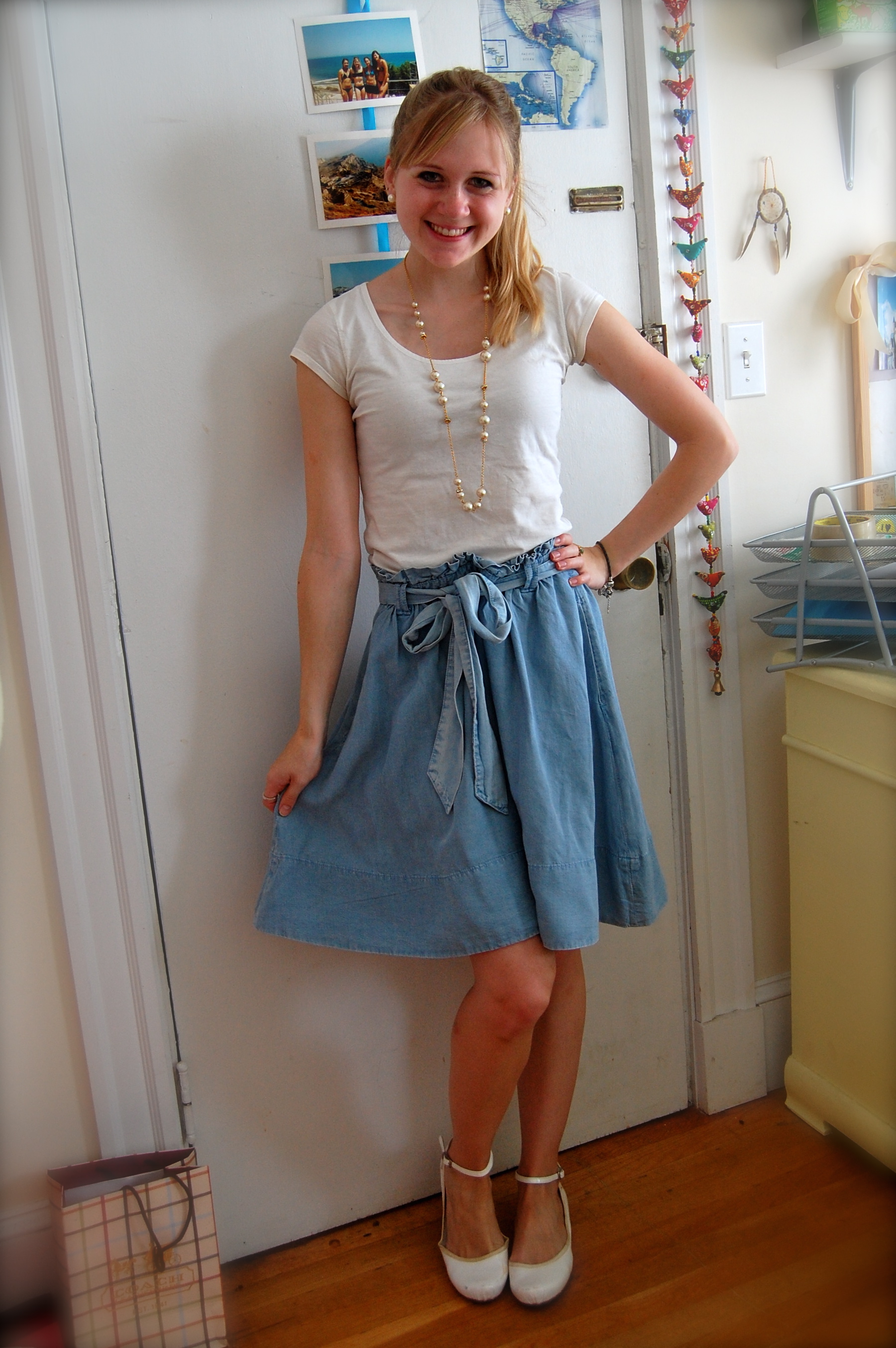 OOTD + Patent Leather Flats shell chic'd