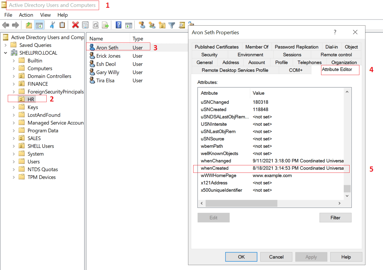 Get AdUser Creation Date ShellGeek