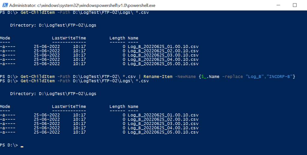 PowerShell Rename part of FileName ShellGeek