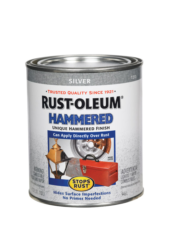 RustOleum Interior/Exterior Alkydbased Metal Paint Silver Hammered 1