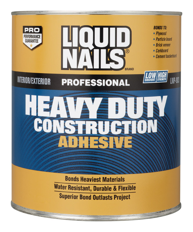 Liquid Nails Heavy Duty Construction Adhesive 1 qt. VSHE446120, LN603QTS