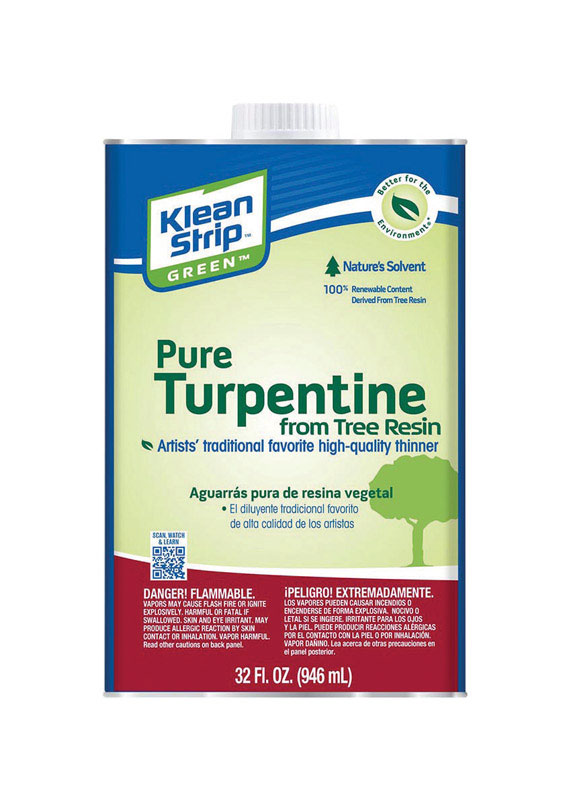 Klean Strip Green Pure Turpentine Paint Thinner 32 oz. VSHE1260066