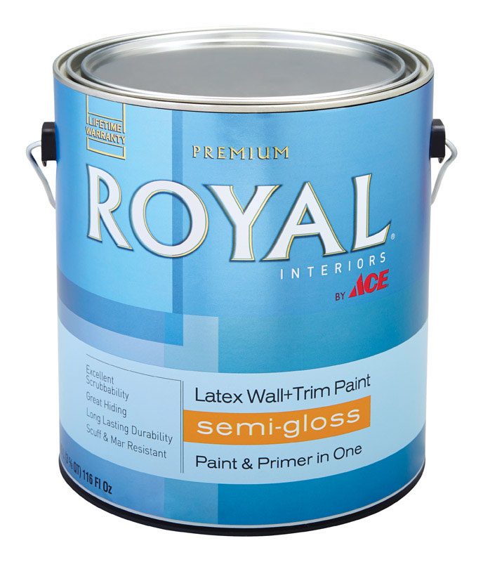 Ace Royal Interior Acrylic Latex Wall & Trim Paint SemiGloss 1 gal