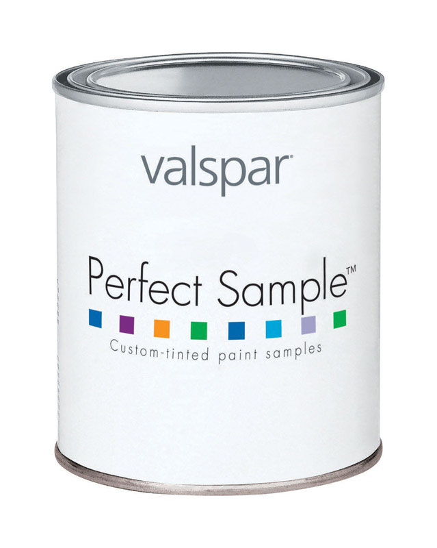 Valspar Interior Acrylic Latex Paint Sample Pure White Satin 1 pt. VSHE1505015, 157.0057351.00