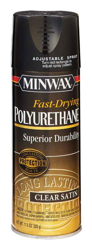 Minwax Satin Clear Fast Drying Polyurethane Spray 11.5 oz. #VSHE751081