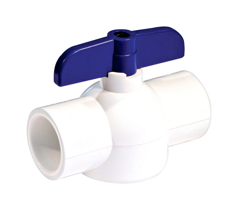 KBI King Brothers Ball Valve 11/2 in. Slip x 11/2 in. Dia. Slip PVC
