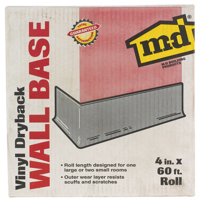 Prefinished Vinyl Wall Base Brown 4 In. x 60 Ft. VSHE5372941, I3