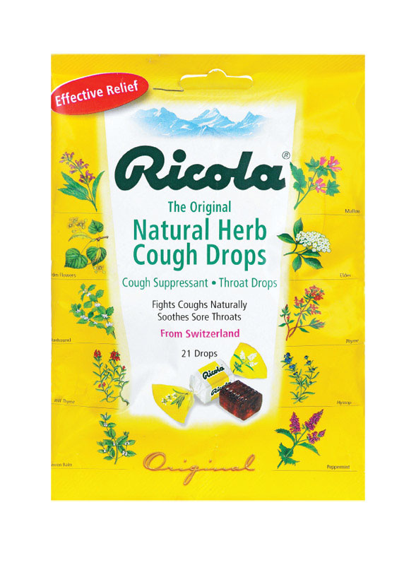 Ricola The Original Natural Herb Cough Drops 21 pc. Peggable Bag 