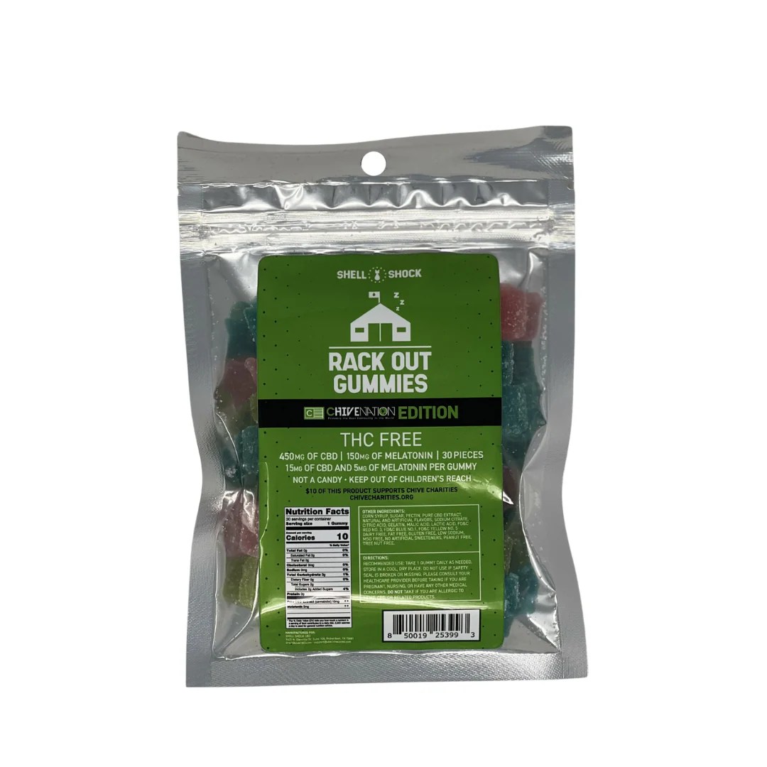 Rack Out Gummies 30pieces Chive Charities Edition Shell...