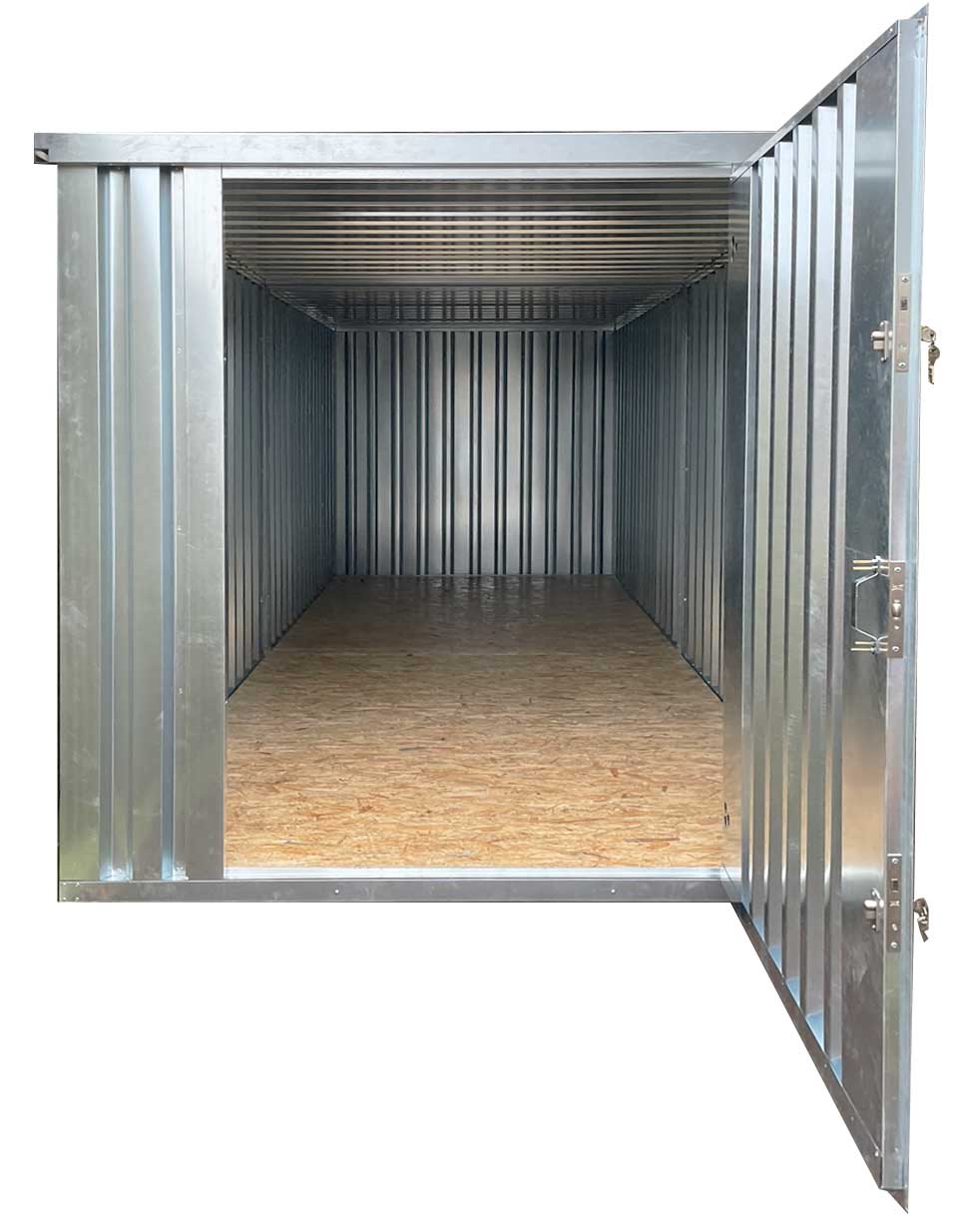 Flat Pack Storage Container Double Door Galvanised 2m x 4m Shellturtle
