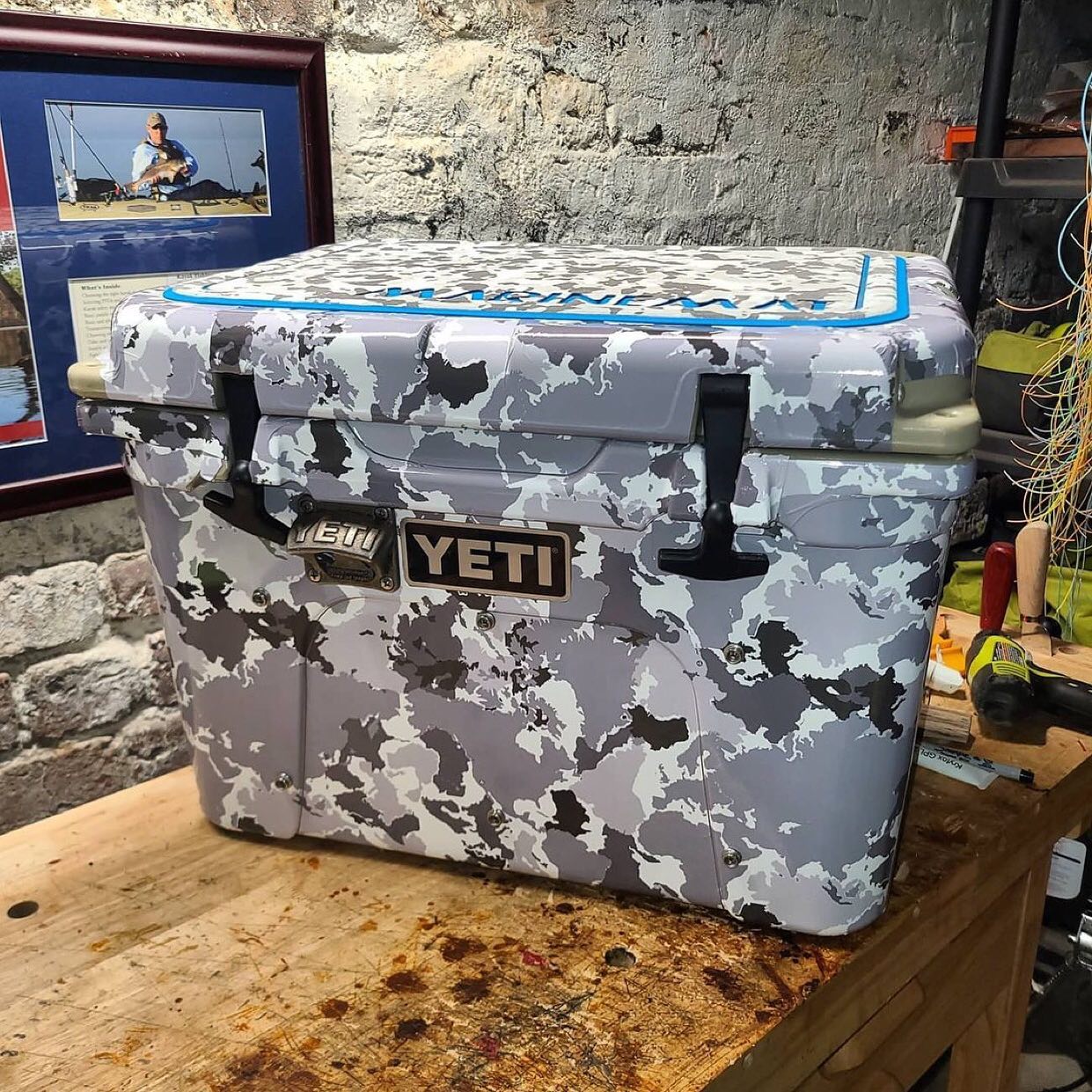 Shelta Camo wrapped on yeti cooler. This is cool😬. SHELTA High