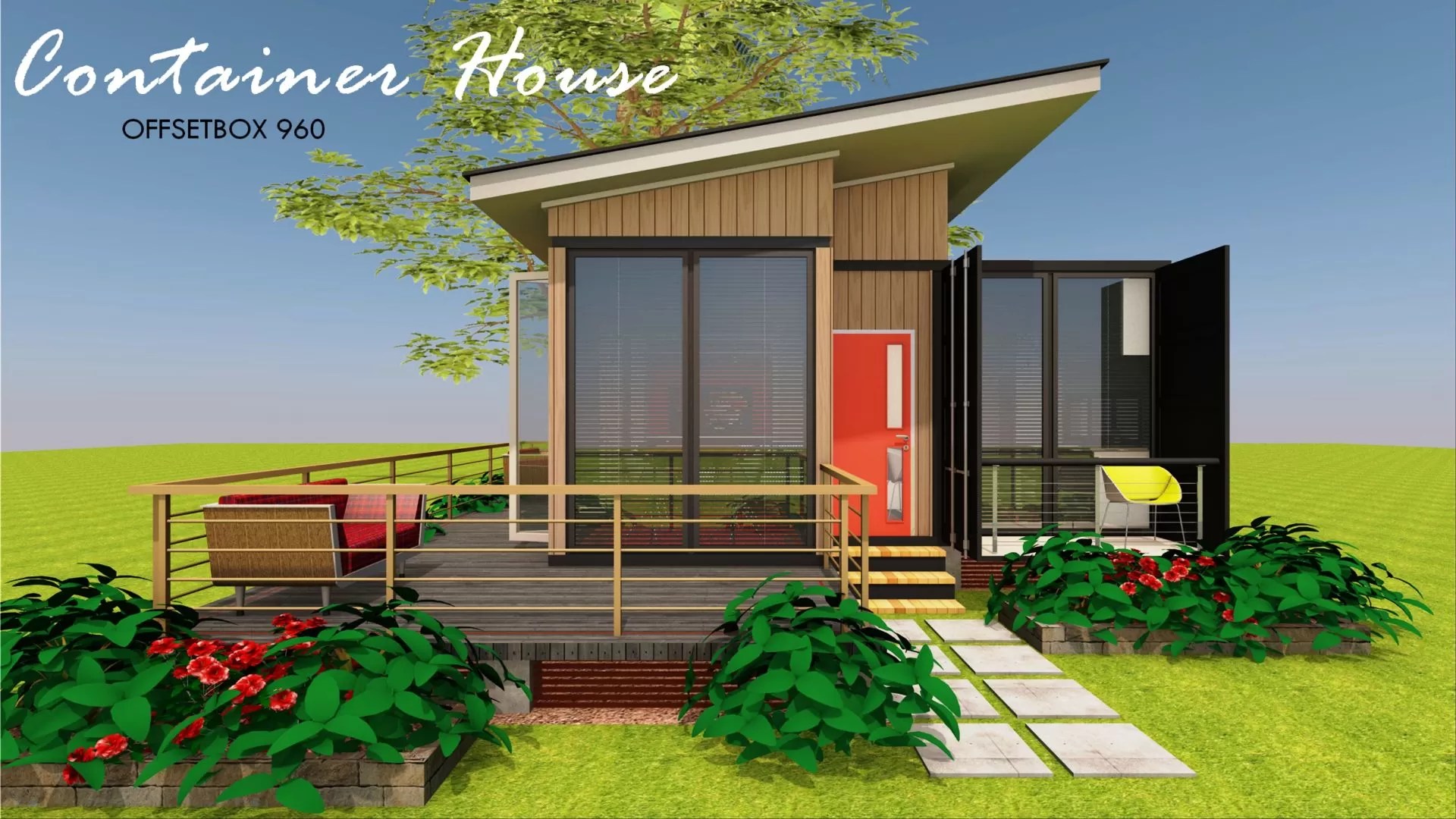 OFFSETBOX 640 Shipping Container Homes Plans