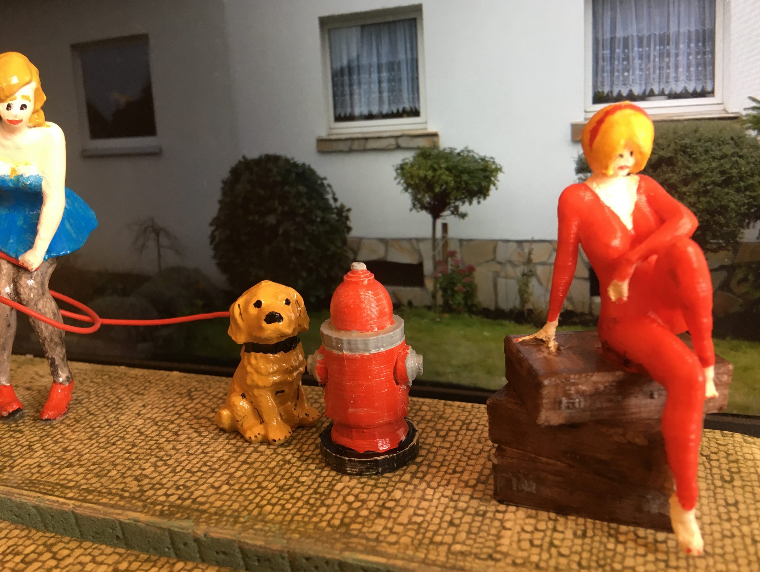 Figuren aus dem 3DDrucker Hobbys von Familie Schmidt