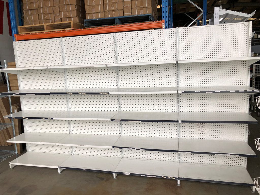 Single Sided Used Gondola Shelves for Shops