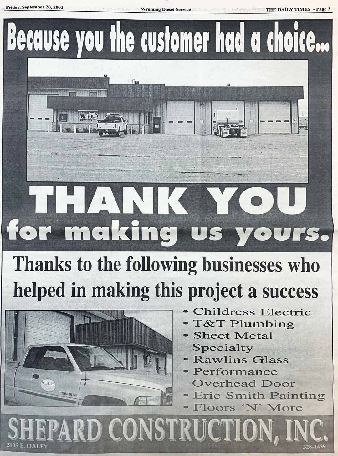 Commercial Contractor in Rawlins, WY Shepard Construction