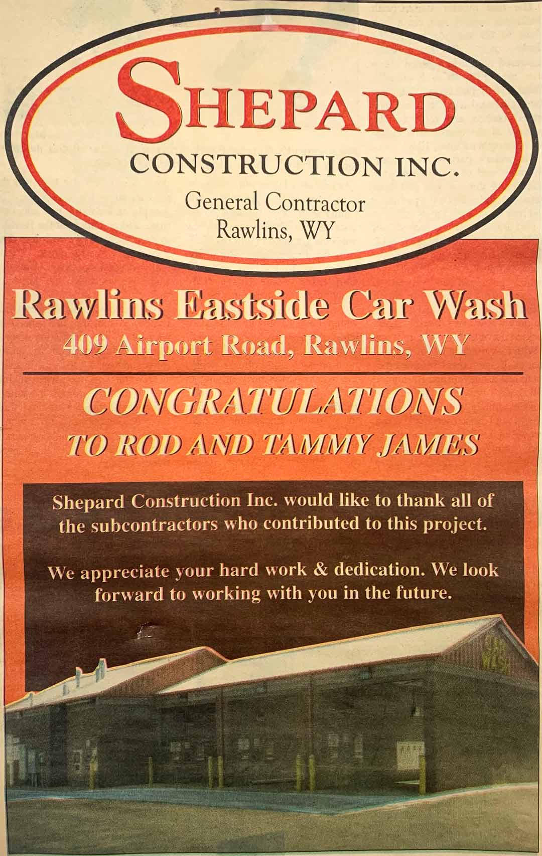 Commercial Contractor in Rawlins, WY Shepard Construction