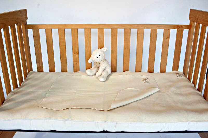 Organic Wool Puddle Pad Washable Crib Mattress Protector