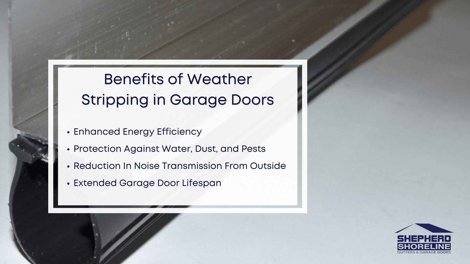 The Role of Weather Stripping in Garage Door Installation