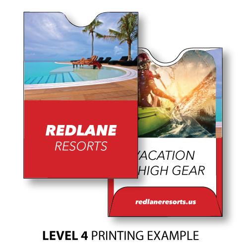 Hotel Key Card Sleeve 23/8" x 31/2" Custom Printed Heavy