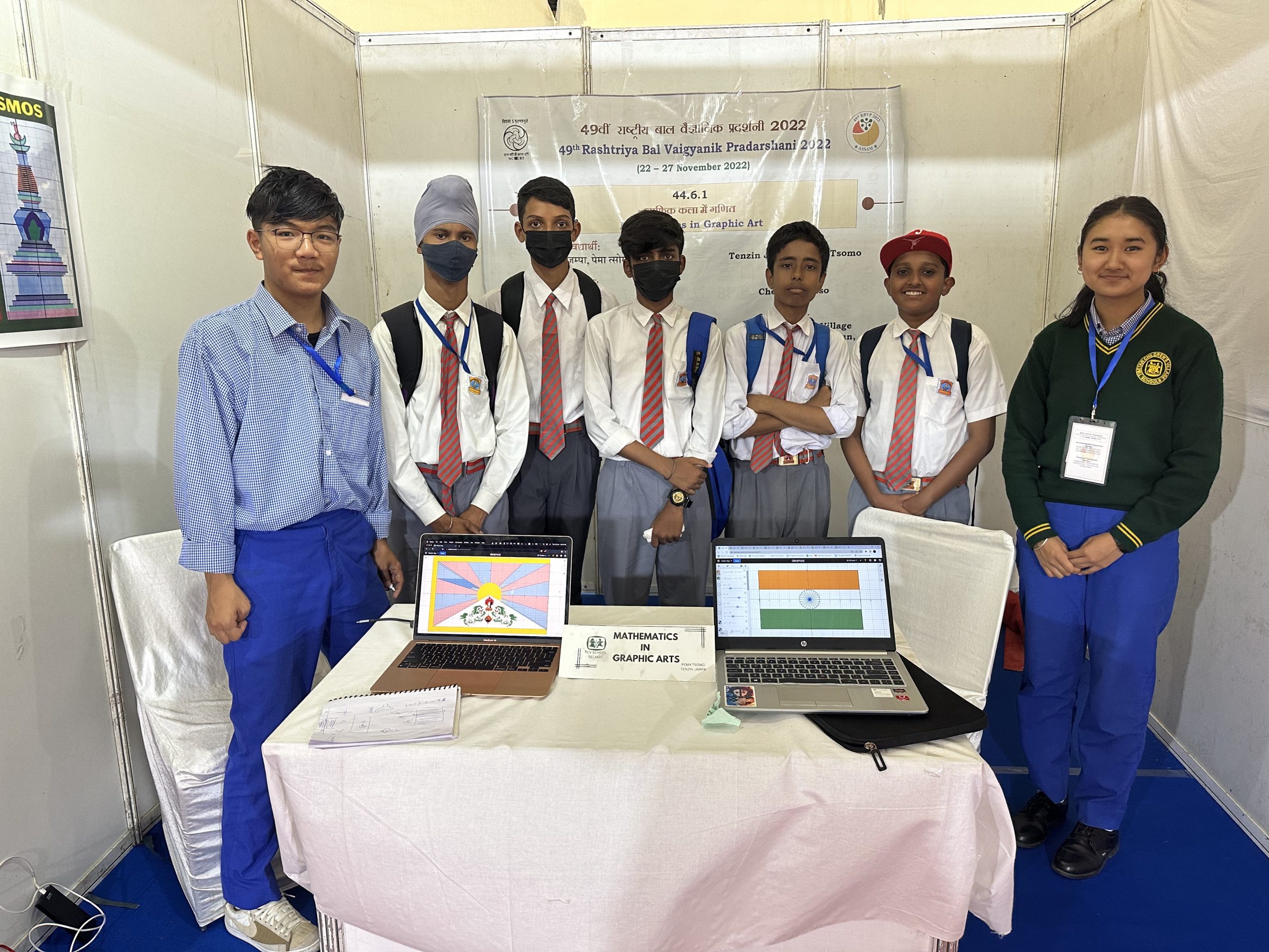 Five Tibetan Students Representing CTA Participated in the 49th RBVP