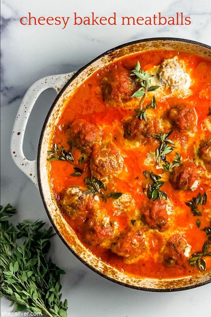 cheesy baked meatballs Sheri Silver living a welltended life... at