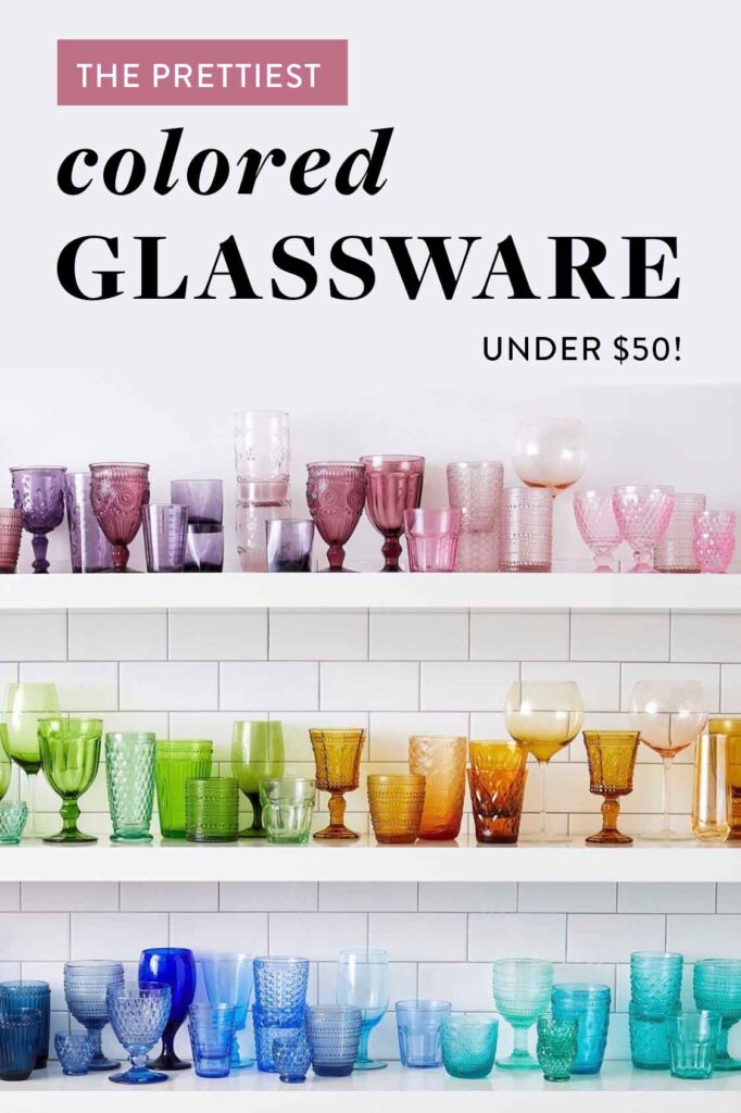 The Prettiest Colored Drinking Glasses Your Kitchen Needs (on Amazon!)