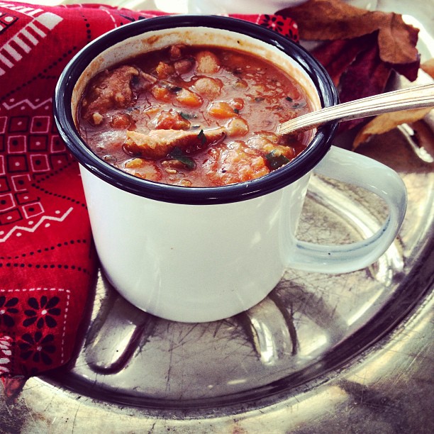 Slow Cooker Pork and Beans Stew She's Cookin' from the heart
