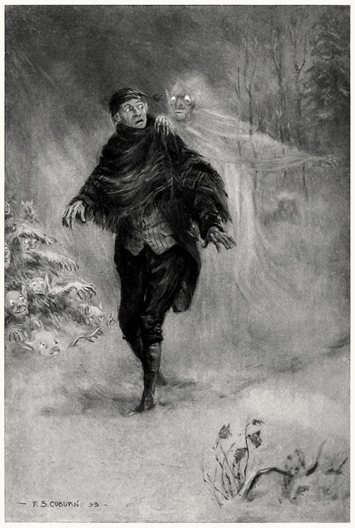 Halloween Countdown Vintage Ghost Illustrations SheWalksSoftly