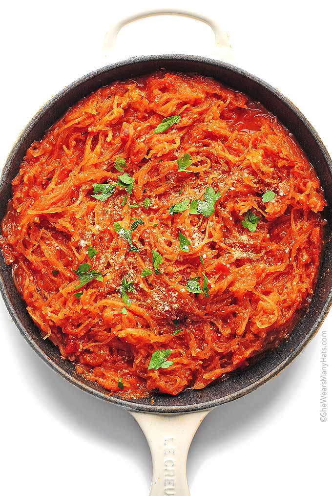 Marinara Spaghetti Squash Recipe She Wears Many Hats
