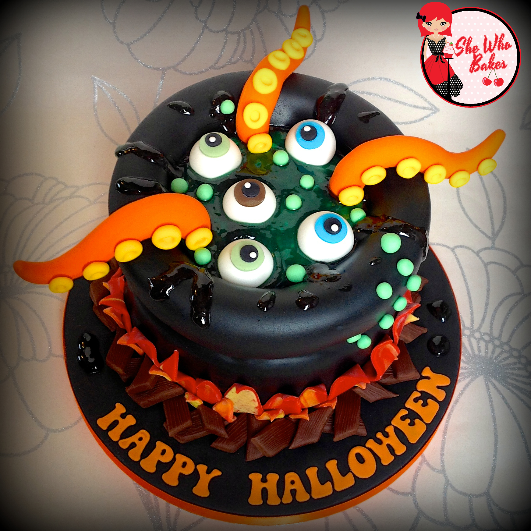 How To Make A Cauldron Cake For Halloween She Who Bakes