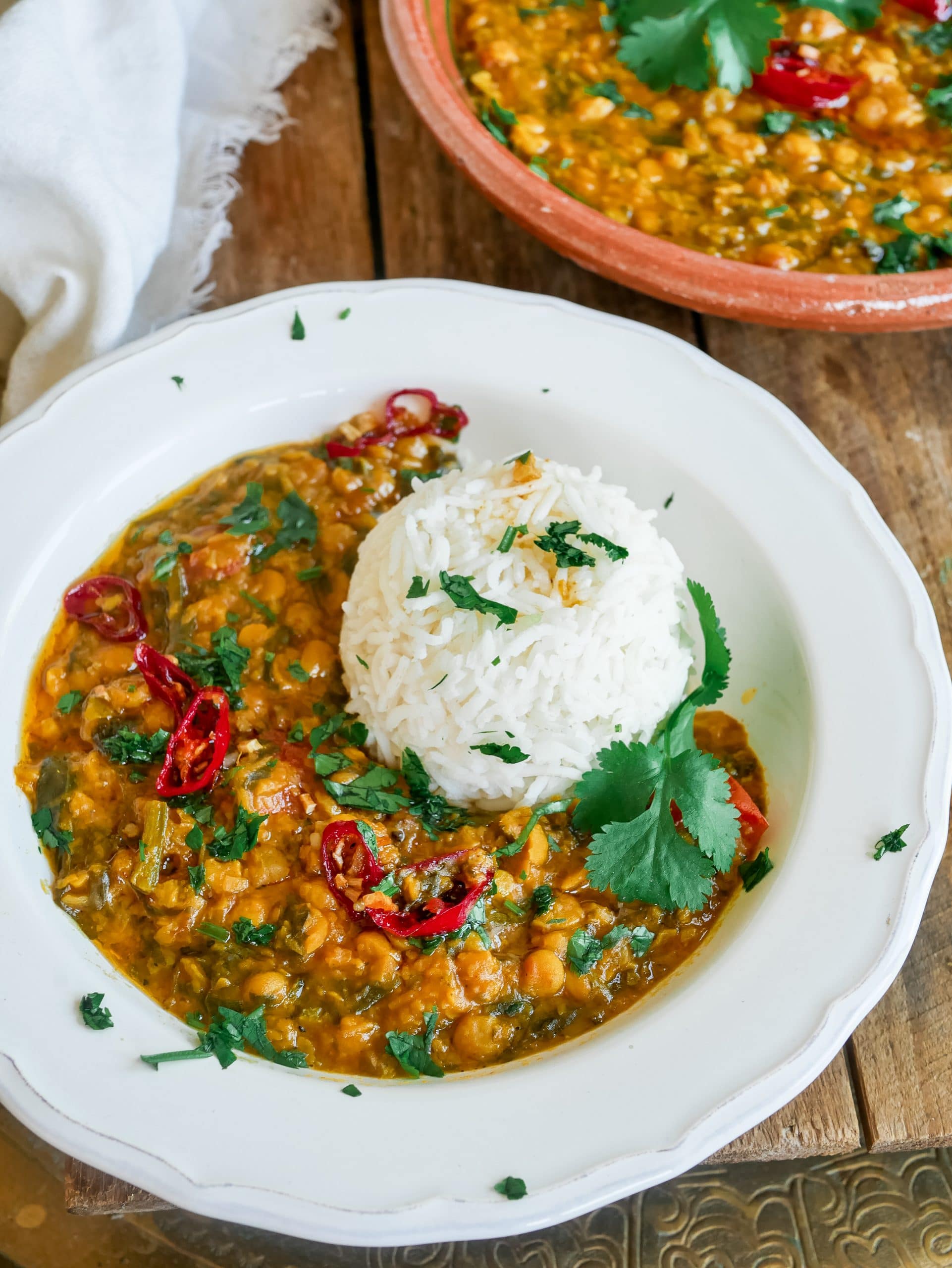 Veganes Curry Rezept Dal Palak (LinsenSpinat Curry) Shibas Kitchen