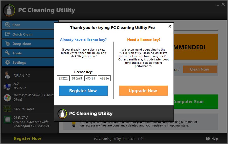 PC Cleaning Utility Support ShieldApps