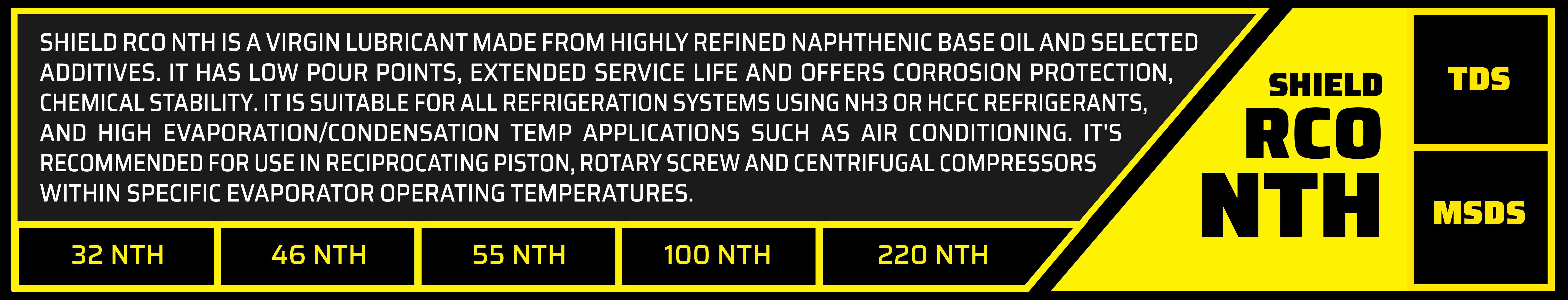 REFRIGERATION COMPRESSOR OILS Shield Lubricants