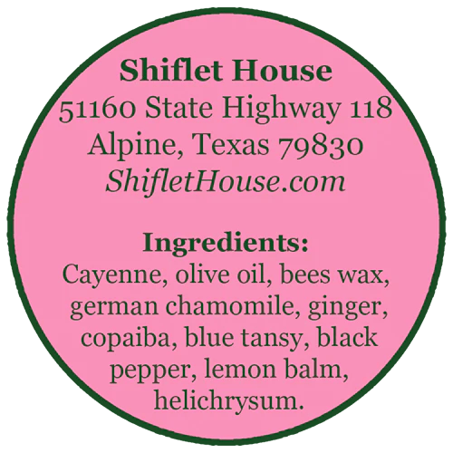 Cayenne Pain Skin Salve Contains Organic Essential Oils Shiflet House