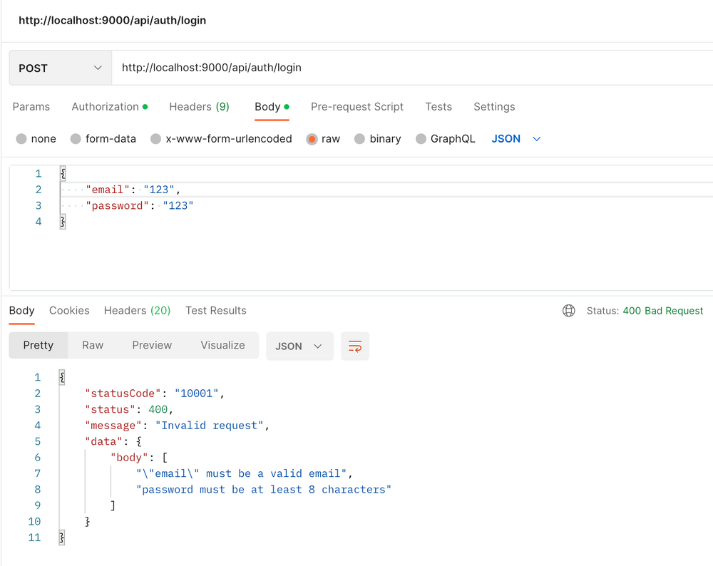 Joi Api Schema Validation