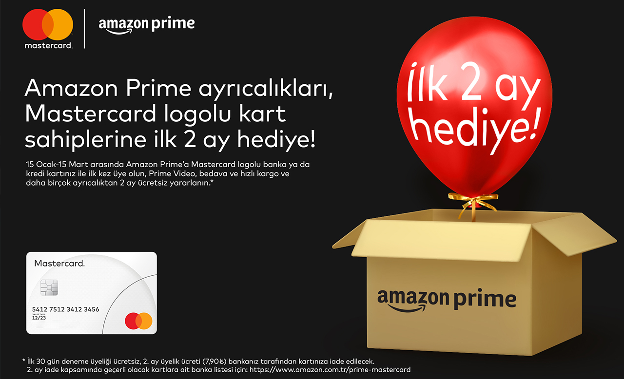 Mastercard sahipleri için ücretsiz Amazon Prime fırsatı!