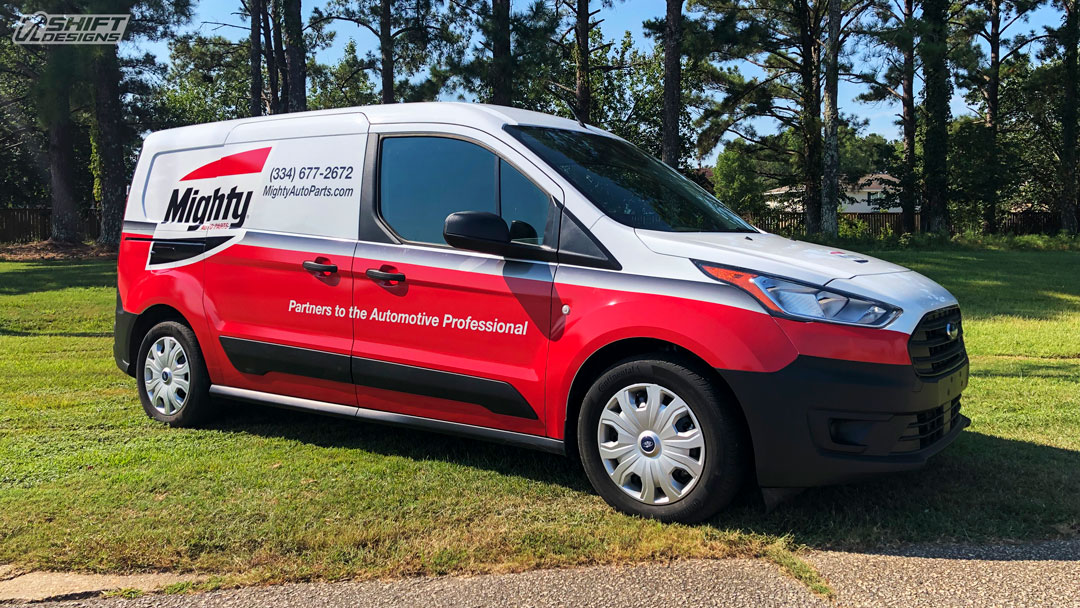 Mighty Auto Parts Van Vehicle Wrap Shift Designs