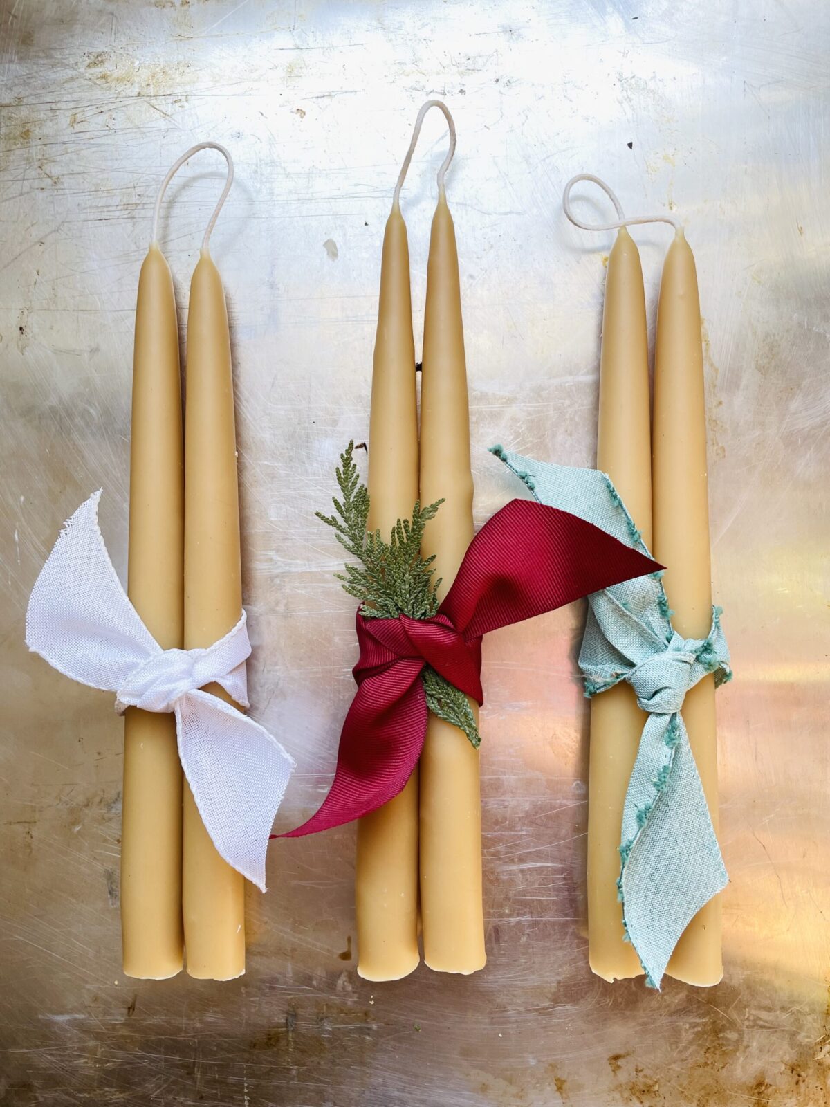 Hand Dipped Beeswax Candles (3 Pairs) Shifting Roots