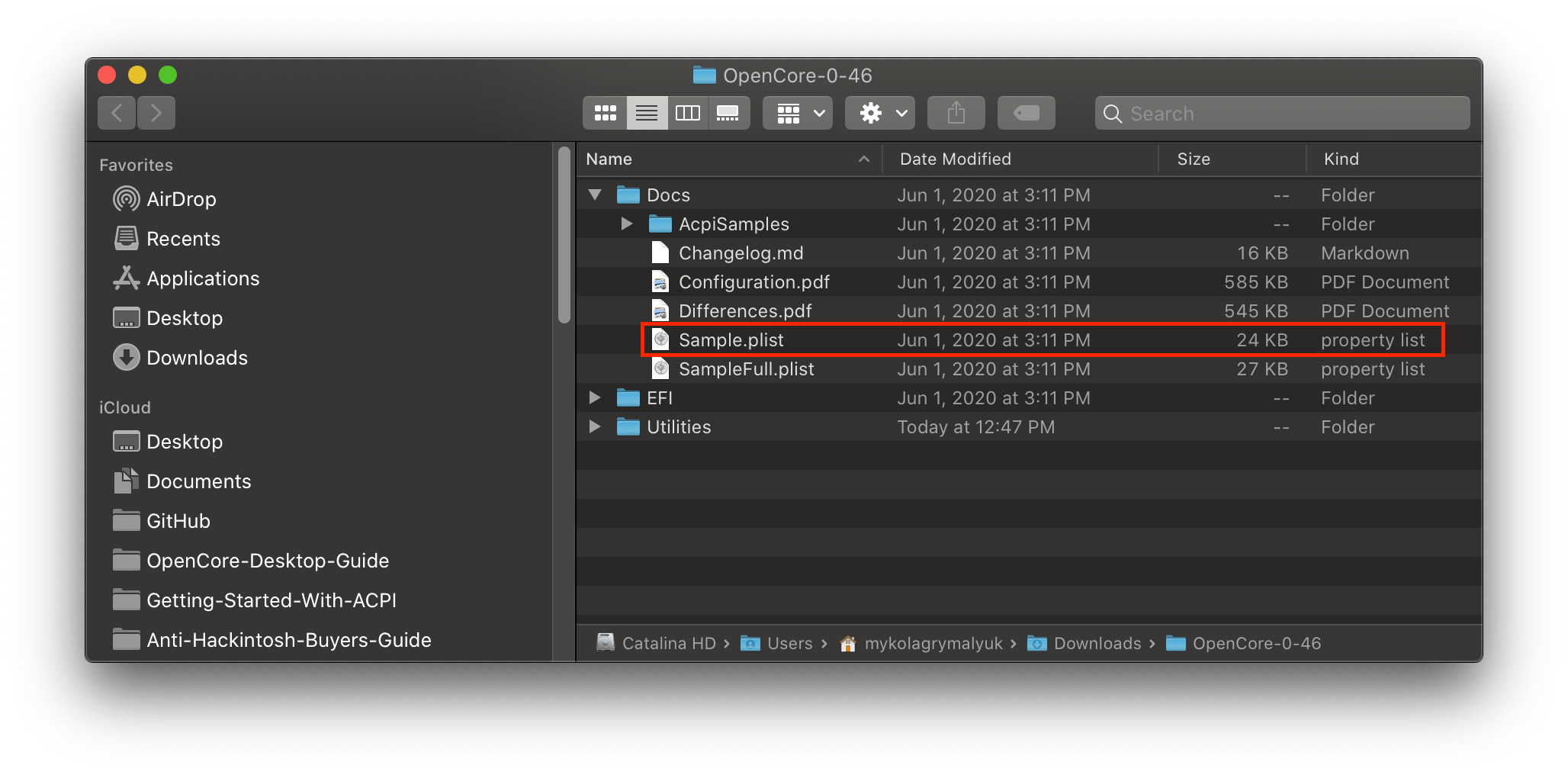 Настройка config.plist Руководство по установке OpenCore