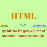 HTML bold underline italic element