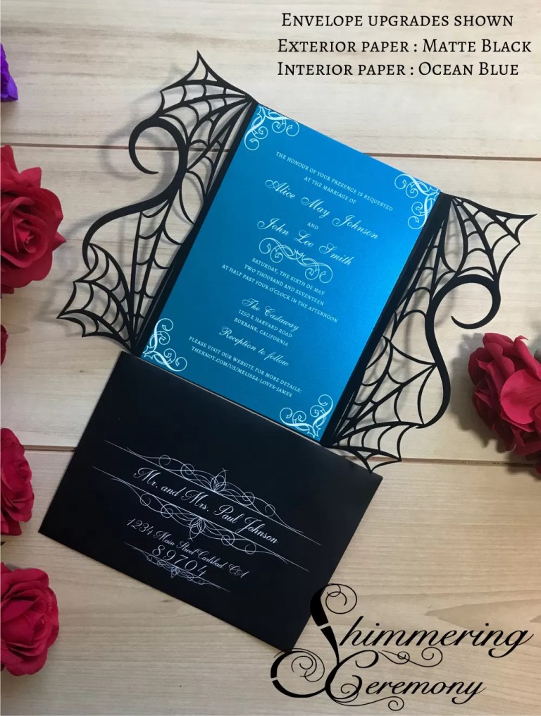 Spider Web Heart Gate Invitation Shimmering Ceremony