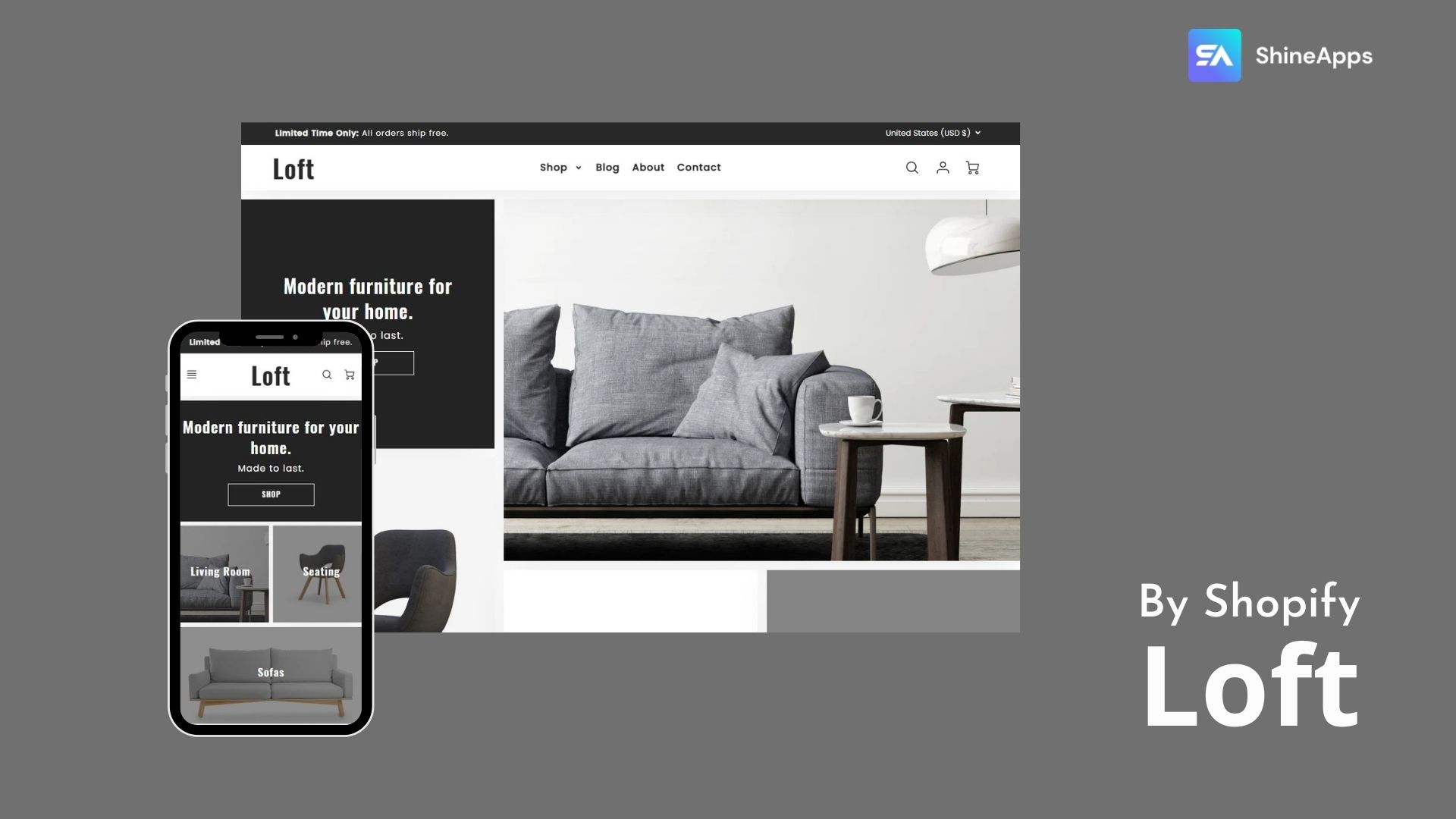 Loft Theme The Best Theme for Promotionfocused Brands ShineApps