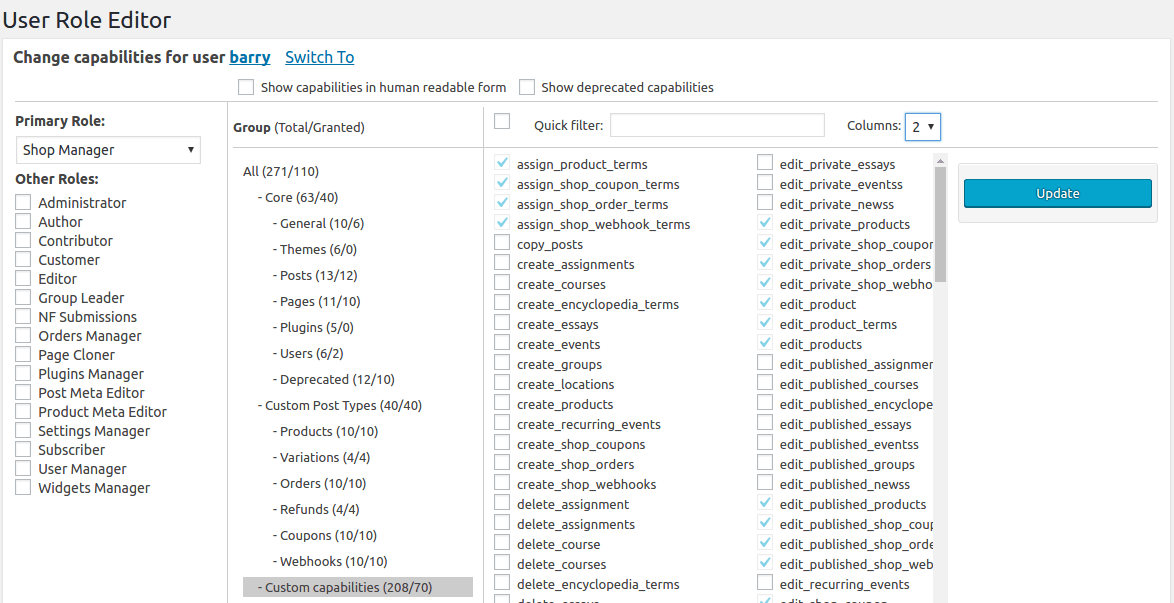 User Role Editor WordPress plugin