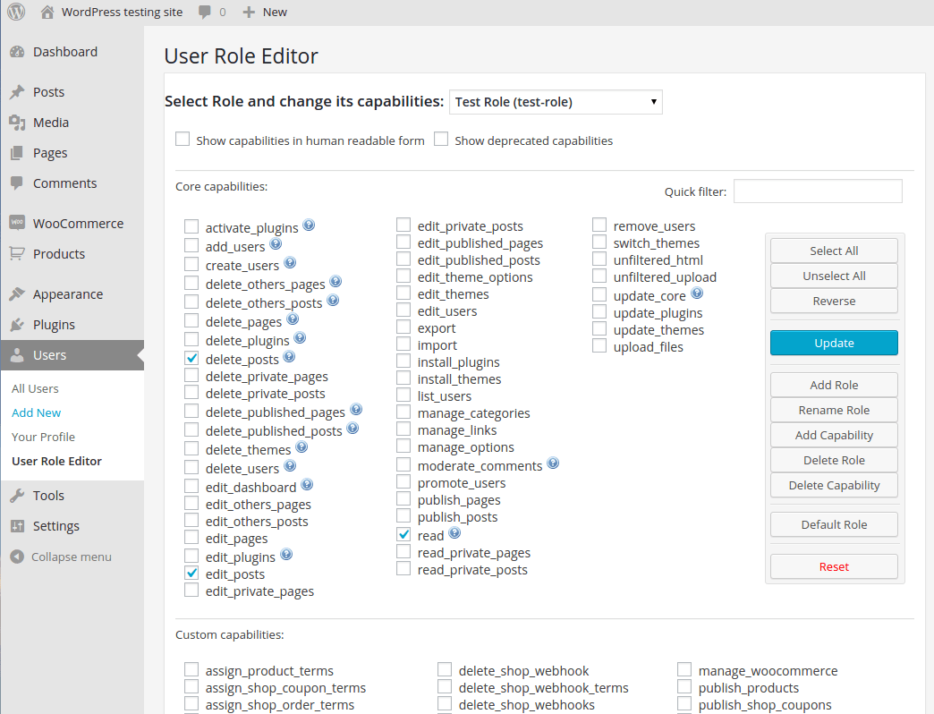 User Role Editor WordPress plugin