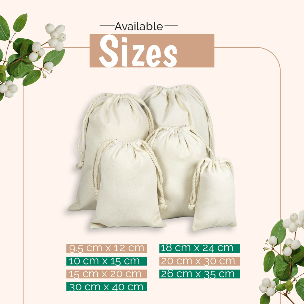 ᐅ • Bio Organic Cotton drawstring bags wholesale UK Shingyo